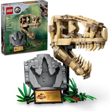 LEGO JURASSIC WORLD FÓSILES DE DINOSAURIOS, CRÁNEO DE T. REX, SET EDUCATIVO - 1