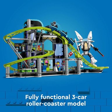 MONTAÑA RUSA LEGO CITY CON ROBOT ARTICULADO, JUGUETE DE INGENIERÍA - 3