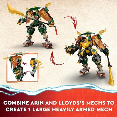 LEGO NINJAGO MECHS DE LLOYD Y ARIN CON 2 MECHS Y 5 FIGURAS - 4