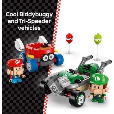 LEGO SUPER MARIO MARIO KART BABY MARIO VS BABY LUIGI, SET COLECCIONABLE - 3