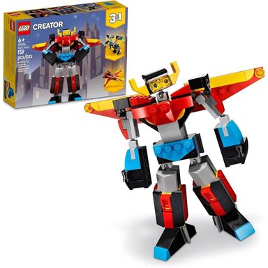 LEGO CREATOR 3 EN 1 SUPER ROBOTS SE TRANSFORMA EN DRAGÓN O AVIÓN DE JUGUETE - 1