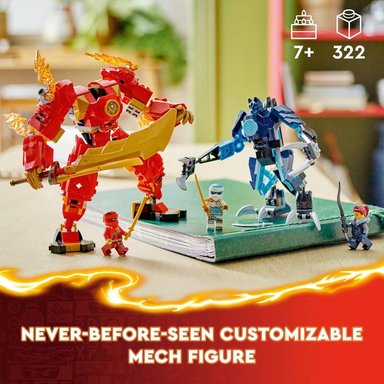 LEGO NINJAGO MECH DE FUEGO ELEMENTAL DE KAI CON MINIFIGURAS PARA NIÑOS - 2