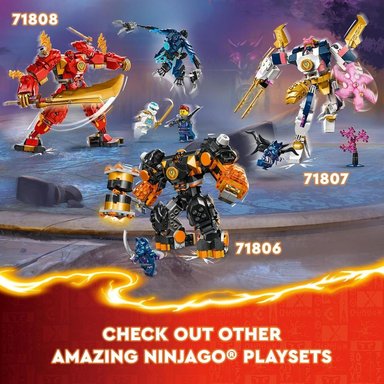 LEGO NINJAGO MECH DE FUEGO ELEMENTAL DE KAI CON MINIFIGURAS PARA NIÑOS - 6