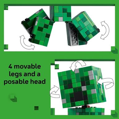 LEGO MINECRAFT CREEPER, CONSTRUCCIÓN Y MINIFIGURA PARA GAMERS - 3