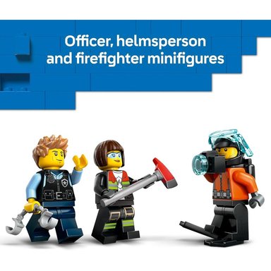 LEGO CITY HELICÓPTERO, CAMIÓN DE BOMBEROS Y SUBMARINO, INCLUYE 3 MINIFIGURAS - 6