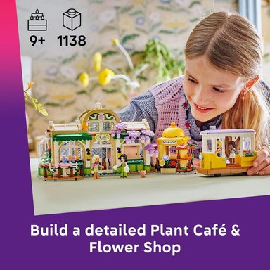 LEGO FRIENDS CAFETERÍA Y FLORISTERÍA, CONSTRUCCIÓN CON MINIMUÑECAS Y GATO - 2