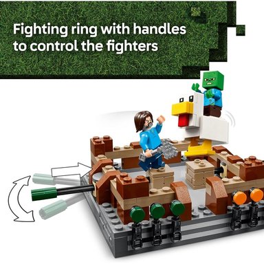 LEGO MINECRAFT RING DE LUCHA EN LA MANSIÓN DEL BOSQUE, INCLUYE FIGURAS - 3