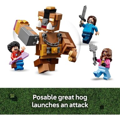 LEGO MINECRAFT RING DE LUCHA EN LA MANSIÓN DEL BOSQUE, INCLUYE FIGURAS - 4