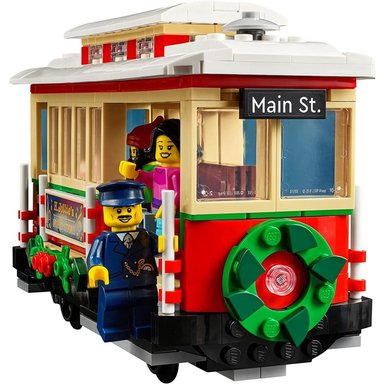 LEGO CALLE PRINCIPAL NAVIDEÑA SET DE EXHIBICIÓN CON TIENDAS TRANVÍA Y MINIFIGURAS - 4