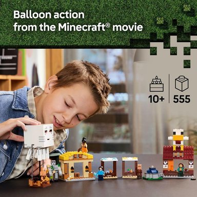 LEGO MINECRAFT ATAQUE DE GLOBOS GHAST A LA ALDEA, INCLUYE MINIFIGURAS - 2