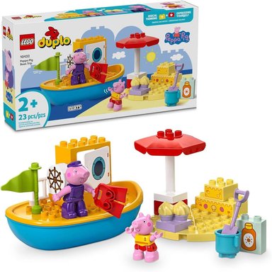 LEGO DUPLO PEPPA PIG PASEO EN BARCO, SET DE CONSTRUCCIÓN CON BLOQUES Y FIGURAS - 1