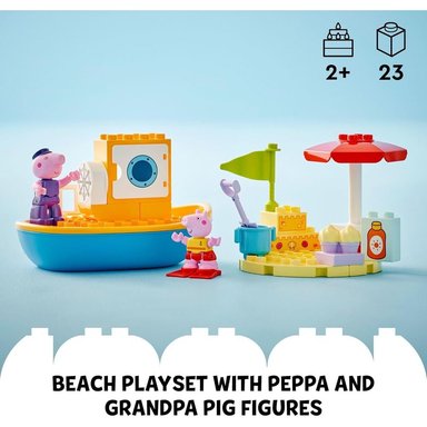 LEGO DUPLO PEPPA PIG PASEO EN BARCO, SET DE CONSTRUCCIÓN CON BLOQUES Y FIGURAS - 4