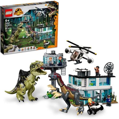 LEGO JURASSIC WORLD ATAQUE DE GIGANOTOSAURUS Y THERIZINOSAURUS CON FIGURAS - 1