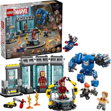 LEGO MARVEL LABORATORIO DE IRON MAN, SALA DE ARMADURAS CON MINIFIGURAS - 1