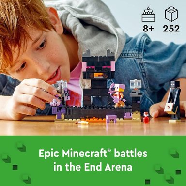 LEGO MINECRAFT THE END ARENA SET DE BATALLA CON DRAGÓN ENDER Y ENDERMAN - 2
