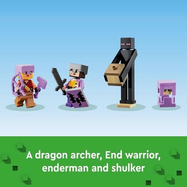 LEGO MINECRAFT THE END ARENA SET DE BATALLA CON DRAGÓN ENDER Y ENDERMAN - 6
