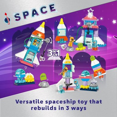 LEGO DUPLO NAVE ESPACIAL DE AVENTURA 3 EN 1, JUGUETE EDUCATIVO PARA NIÑOS - 2