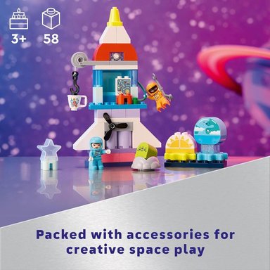 LEGO DUPLO NAVE ESPACIAL DE AVENTURA 3 EN 1, JUGUETE EDUCATIVO PARA NIÑOS - 3