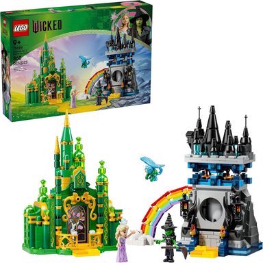 LEGO WICKED EMERALD CITY Y CASTILLO DE KIAMO KO, SET DE CONSTRUCCIÓN CON FIGURAS