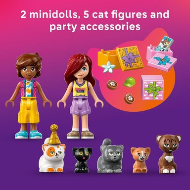 LEGO FRIENDS FIESTA DE GATOS Y CASA DEL ÁRBOL, CONSTRUCCIÓN CON MINIMUÑECAS - 5