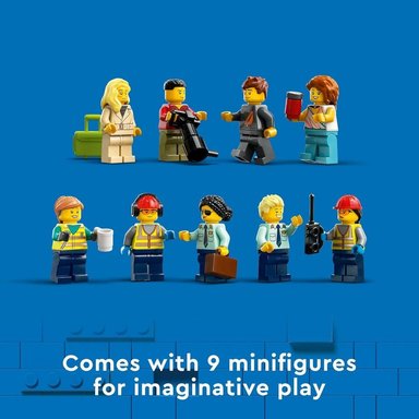 LEGO CITY AVIÓN DE PASAJEROS CON 9 MINIFIGURAS Y VEHÍCULOS DE JUGUETE - 6