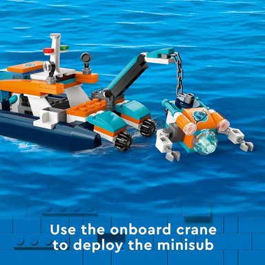 LEGO CITY BARCO DE BUCEO EXPLORADOR CON ARRECIFE DE CORAL, MINISUBMARINO Y FIGURAS - 4