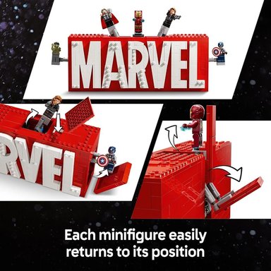 LEGO MARVEL LOGO Y MINIFIGURAS, SET COLECCIONABLE CON 5 FIGURAS - 5