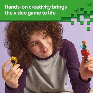 LEGO MINECRAFT BATALLA DE LAVA DEL NETHER, INCLUYE FIGURAS PARA JUEGO - 5