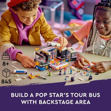 LEGO FRIENDS AUTOBÚS MUSICAL DE GIRA POP CON 4 MINIMUÑECAS - 2