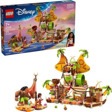 LEGO DISNEY MOANA BARCAZA KAKAMORA, CONSTRUCCIÓN CON 9 PERSONAJES