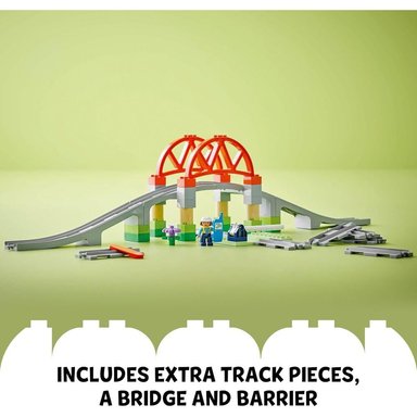 LEGO DUPLO TOWN SET DE EXPANSIÓN DE VÍAS Y PUENTE DE TREN, 10 PIEZAS ADICIONALES - 4