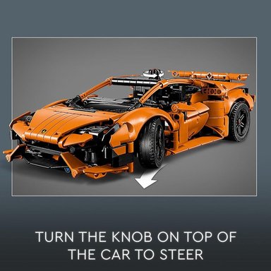 LEGO TECHNIC LAMBORGHINI HURACÁN NARANJA CON MOTOR V10 Y DIRECCIÓN - 4