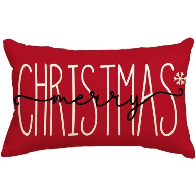 AVOIN FUNDA DE COJÍN COLORLIFE NAVIDEÑA, 30 X 50 CM | ROJA