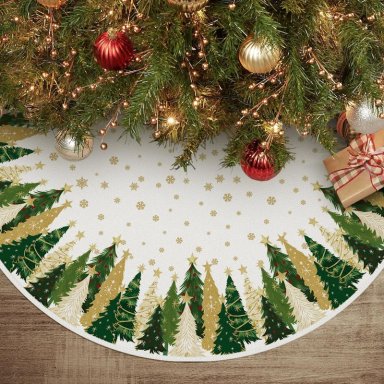 AVOIN FALDA PARA ÁRBOL DE NAVIDAD DE COPO DE NIEVE, 91 CM | BLANCO