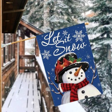 AVOIN BANDERA NAVIDEÑA COLORLIFE 'QUE NIEVE', 71 X 102 CM | AZUL - 2