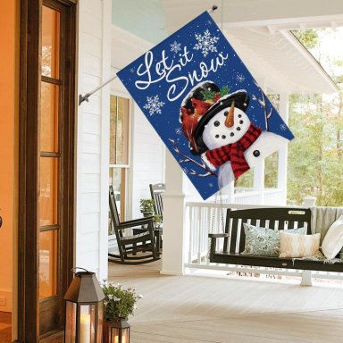 AVOIN BANDERA NAVIDEÑA COLORLIFE 'QUE NIEVE', 71 X 102 CM | AZUL - 4