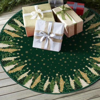 AVOIN FALDA PARA ÁRBOL DE NAVIDAD CON FORMA DE ESTRELLA DE 122 CM | VERDE - 4
