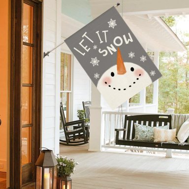AVOIN BANDERA COLORLIFE DE MUÑECO DE NIEVE, 71 X 102 CM | GRIS - 4