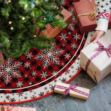 AVOIN FALDA PARA ÁRBOL DE NAVIDAD COLORLIFE DE 91 CM | ROJO - 2