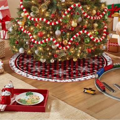 AVOIN FALDA PARA ÁRBOL DE NAVIDAD COLORLIFE DE 91 CM | ROJO - 3