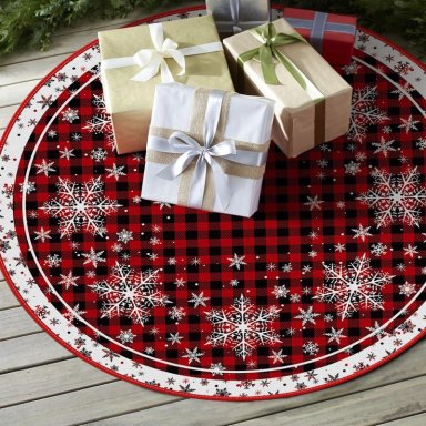 AVOIN FALDA PARA ÁRBOL DE NAVIDAD COLORLIFE DE 91 CM | ROJO - 4