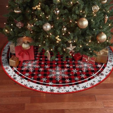 AVOIN FALDA PARA ÁRBOL DE NAVIDAD COLORLIFE DE 91 CM | ROJO - 5