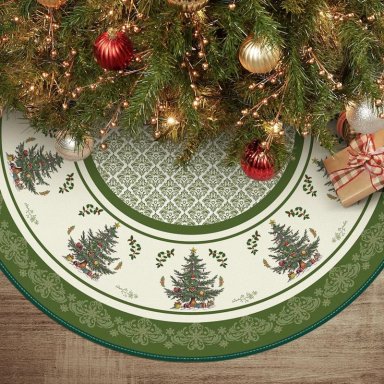 AVOIN FALDA PARA ÁRBOL DE NAVIDAD, ADORNO NAVIDEÑO DE 91 CM | VERDE - 1
