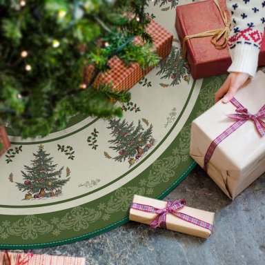AVOIN FALDA PARA ÁRBOL DE NAVIDAD, ADORNO NAVIDEÑO DE 91 CM | VERDE - 2