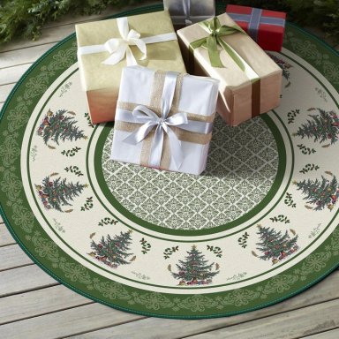 AVOIN FALDA PARA ÁRBOL DE NAVIDAD, ADORNO NAVIDEÑO DE 91 CM | VERDE - 4