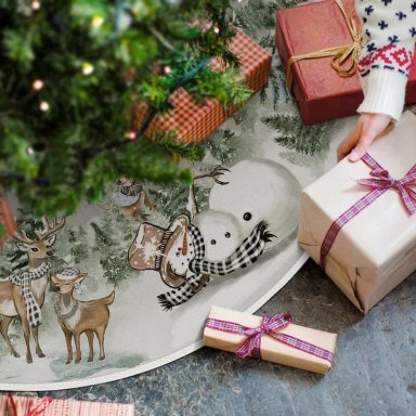 AVOIN FALDA PARA ÁRBOL DE NAVIDAD COLORLIFE DE 122 CM | GRIS - 2