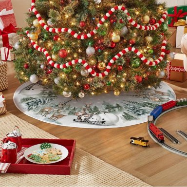 AVOIN FALDA PARA ÁRBOL DE NAVIDAD COLORLIFE DE 122 CM | GRIS - 3