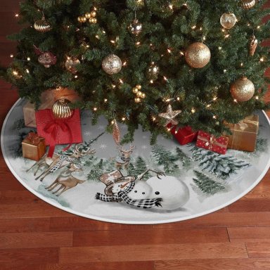 AVOIN FALDA PARA ÁRBOL DE NAVIDAD COLORLIFE DE 122 CM | GRIS - 5