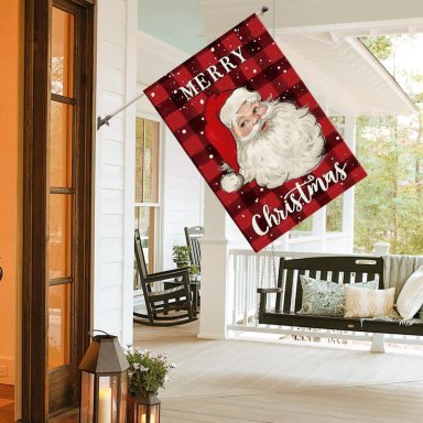 AVOIN BANDERA NAVIDEÑA COLORLIFE DE PAPÁ NOEL, 71 X 102 CM | ROJO - 4