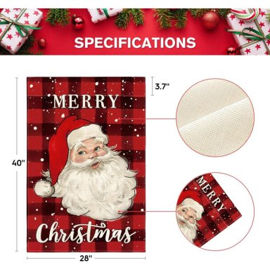 AVOIN BANDERA NAVIDEÑA COLORLIFE DE PAPÁ NOEL, 71 X 102 CM | ROJO - 5